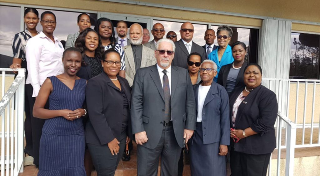 Chief Justice Mr Brian M Moree Q C Visits Grand Bahama The